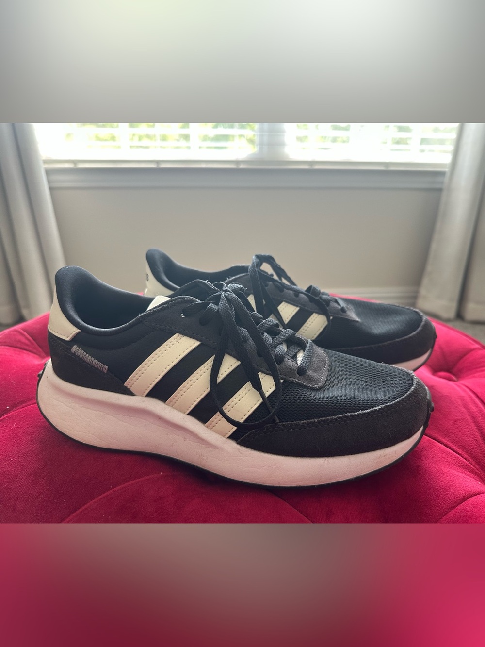 adidas Black and White Women's Low-Top Sneakers